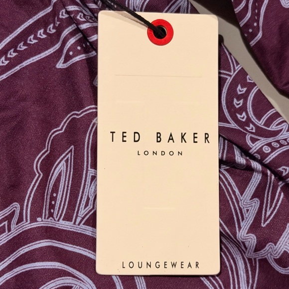 Ted Baker Burgundy Paisley Loungewear Set - Picture 8 of 10